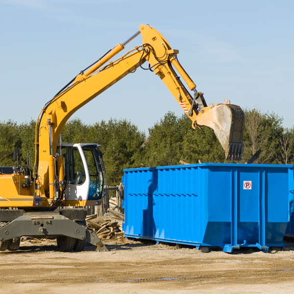 are there any restrictions on where a residential dumpster can be placed in Central Village